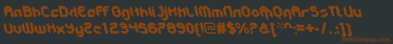 Шрифт GetaroboclosedItalicalt – коричневые шрифты на чёрном фоне