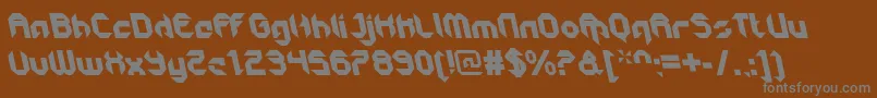 GetaroboclosedItalicalt Font – Gray Fonts on Brown Background