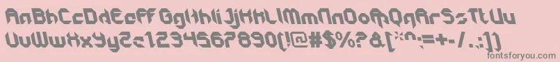 フォントGetaroboclosedItalicalt – ピンクの背景に灰色の文字