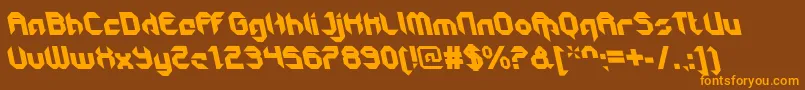 GetaroboclosedItalicalt Font – Orange Fonts on Brown Background