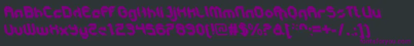 GetaroboclosedItalicalt Font – Purple Fonts on Black Background