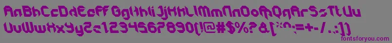 GetaroboclosedItalicalt Font – Purple Fonts on Gray Background