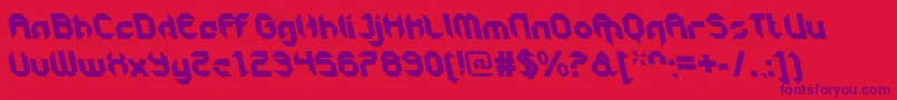 GetaroboclosedItalicalt Font – Purple Fonts on Red Background