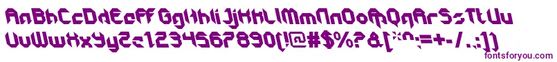 フォントGetaroboclosedItalicalt – 白い背景に紫のフォント
