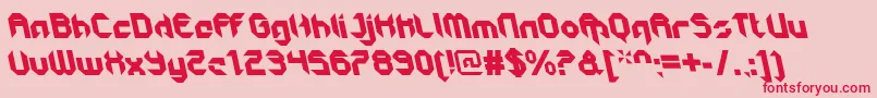 Шрифт GetaroboclosedItalicalt – красные шрифты на розовом фоне