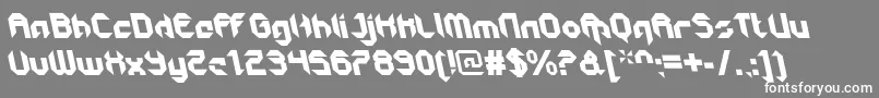 GetaroboclosedItalicalt Font – White Fonts on Gray Background