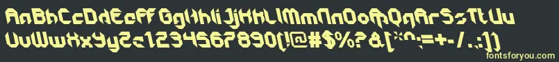 GetaroboclosedItalicalt Font – Yellow Fonts on Black Background