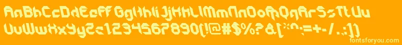 Шрифт GetaroboclosedItalicalt – жёлтые шрифты на оранжевом фоне