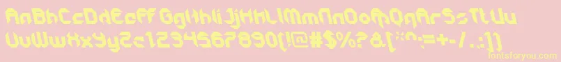 GetaroboclosedItalicalt Font – Yellow Fonts on Pink Background
