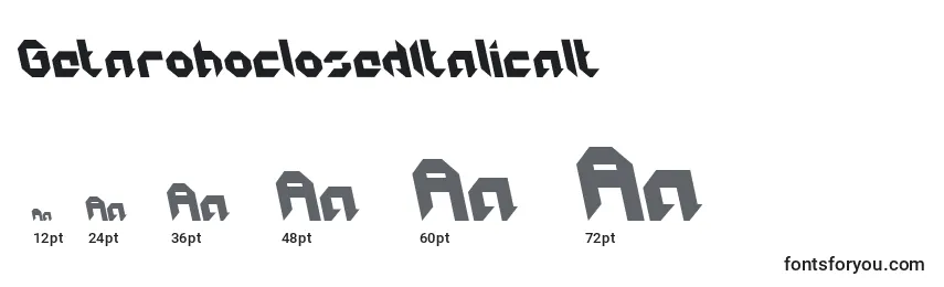GetaroboclosedItalicalt Font Sizes