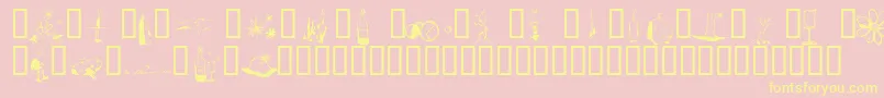 LaFleurAuxDents Font – Yellow Fonts on Pink Background