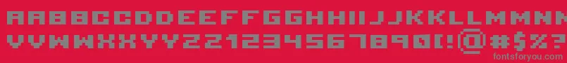 Serious 2b Font – Gray Fonts on Red Background