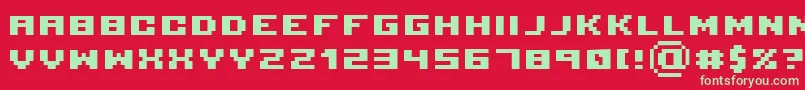 Serious 2b Font – Green Fonts on Red Background