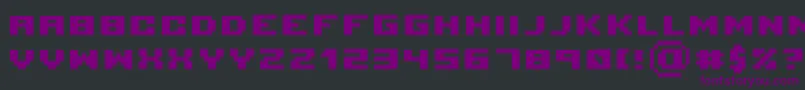 Fonte Serious 2b – fontes roxas em um fundo preto
