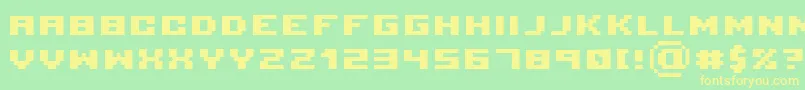 Serious 2b Font – Yellow Fonts on Green Background