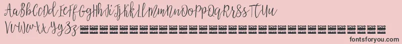 AziyaDemo Font – Black Fonts on Pink Background