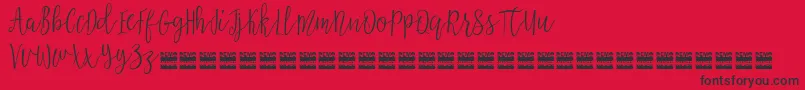 AziyaDemo Font – Black Fonts on Red Background