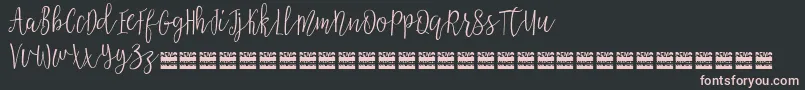 AziyaDemo Font – Pink Fonts on Black Background