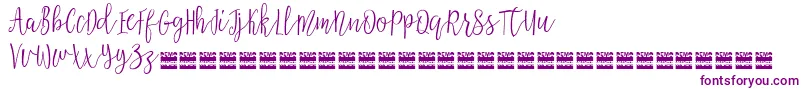 AziyaDemo Font – Purple Fonts on White Background