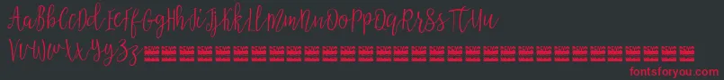 AziyaDemo Font – Red Fonts on Black Background