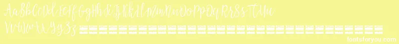 AziyaDemo Font – White Fonts on Yellow Background