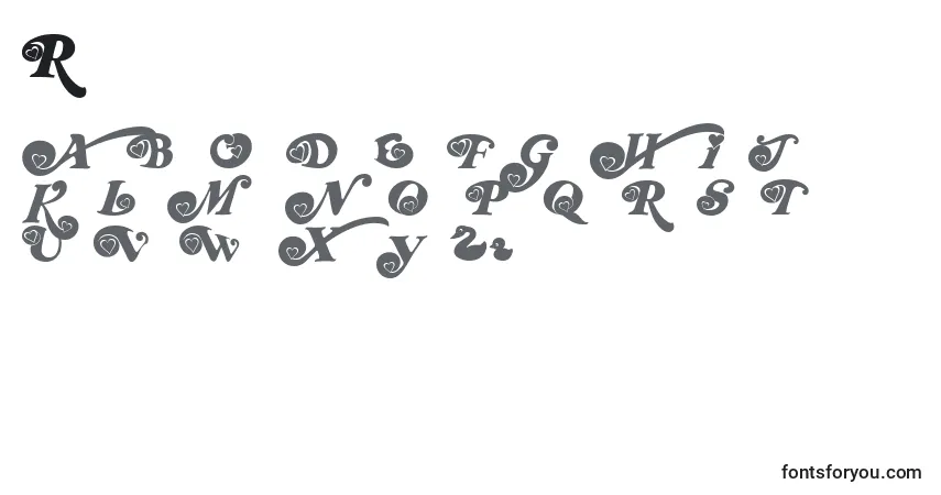 Fuente Rdhoney - alfabeto, números, caracteres especiales