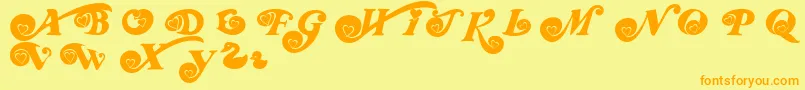 Rdhoney Font – Orange Fonts on Yellow Background