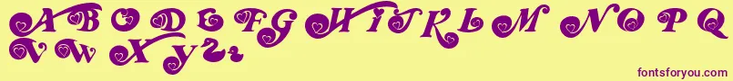 Rdhoney Font – Purple Fonts on Yellow Background