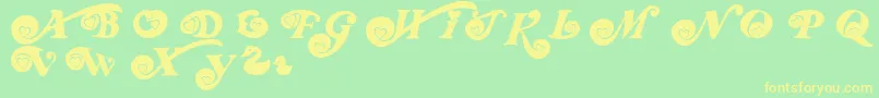 Rdhoney Font – Yellow Fonts on Green Background