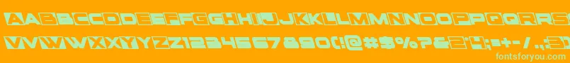 Voxboxleft Font – Green Fonts on Orange Background