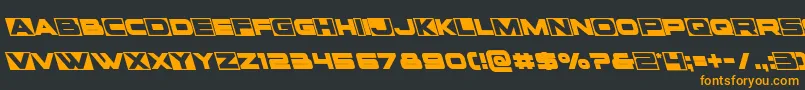 Шрифт Voxboxleft – оранжевые шрифты на чёрном фоне
