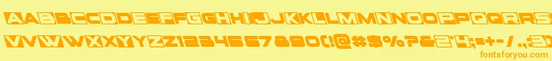fuente Voxboxleft – Fuentes Naranjas Sobre Fondo Amarillo