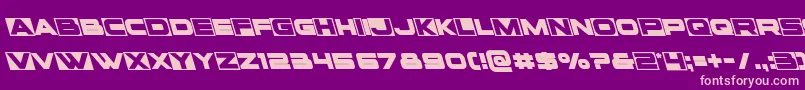 Voxboxleft Font – Pink Fonts on Purple Background