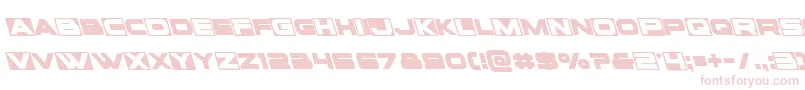 Voxboxleft-Schriftart – Rosa Schriften auf weißem Hintergrund