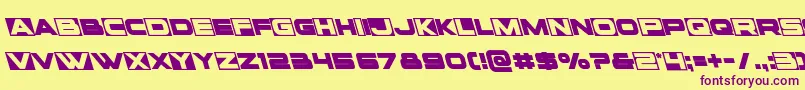 Voxboxleft Font – Purple Fonts on Yellow Background