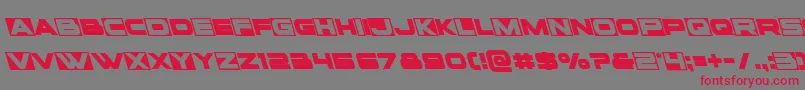 Voxboxleft-Schriftart – Rote Schriften auf grauem Hintergrund
