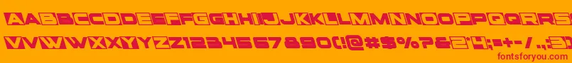 Voxboxleft Font – Red Fonts on Orange Background