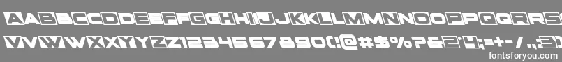 Voxboxleft Font – White Fonts on Gray Background