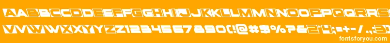 Voxboxleft Font – White Fonts on Orange Background