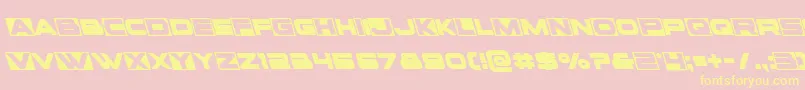 Voxboxleft Font – Yellow Fonts on Pink Background