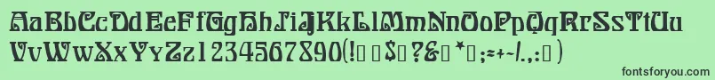 BonapartModern Font – Black Fonts on Green Background