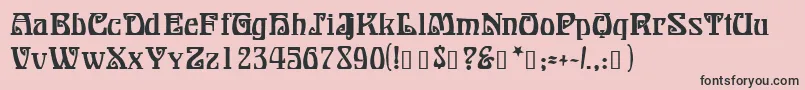 BonapartModern Font – Black Fonts on Pink Background