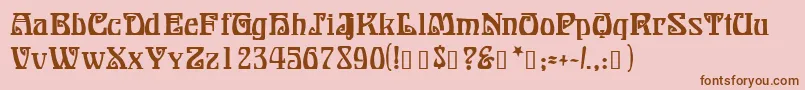 BonapartModern Font – Brown Fonts on Pink Background