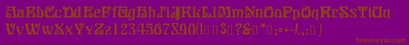 BonapartModern Font – Brown Fonts on Purple Background