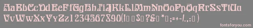 BonapartModern Font – Pink Fonts on Gray Background