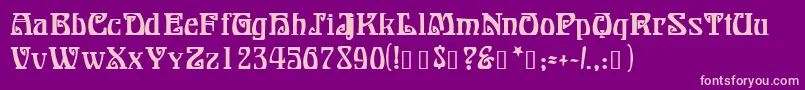 BonapartModern Font – Pink Fonts on Purple Background