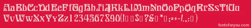 BonapartModern Font – Pink Fonts on Red Background