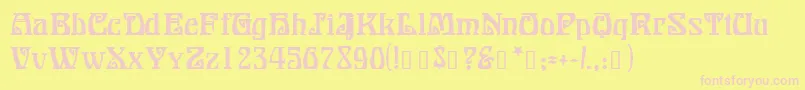 BonapartModern Font – Pink Fonts on Yellow Background