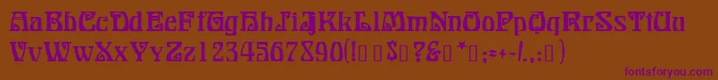 BonapartModern Font – Purple Fonts on Brown Background