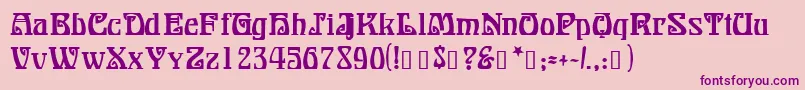 BonapartModern Font – Purple Fonts on Pink Background